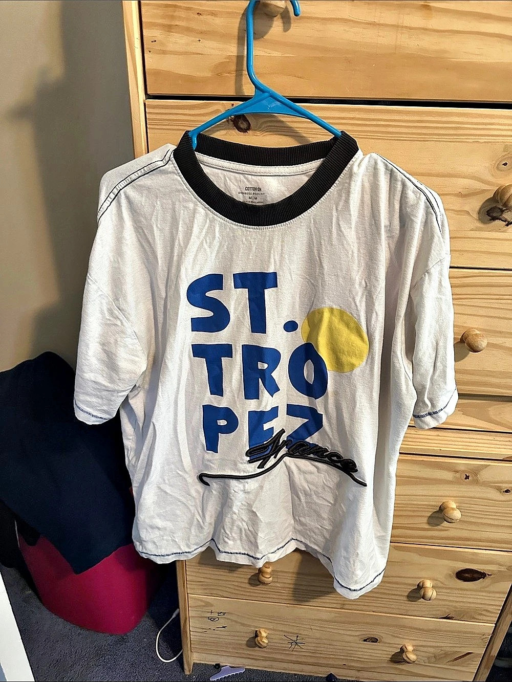 Cotton:On Graphic Tee Size Medium White & Blue
